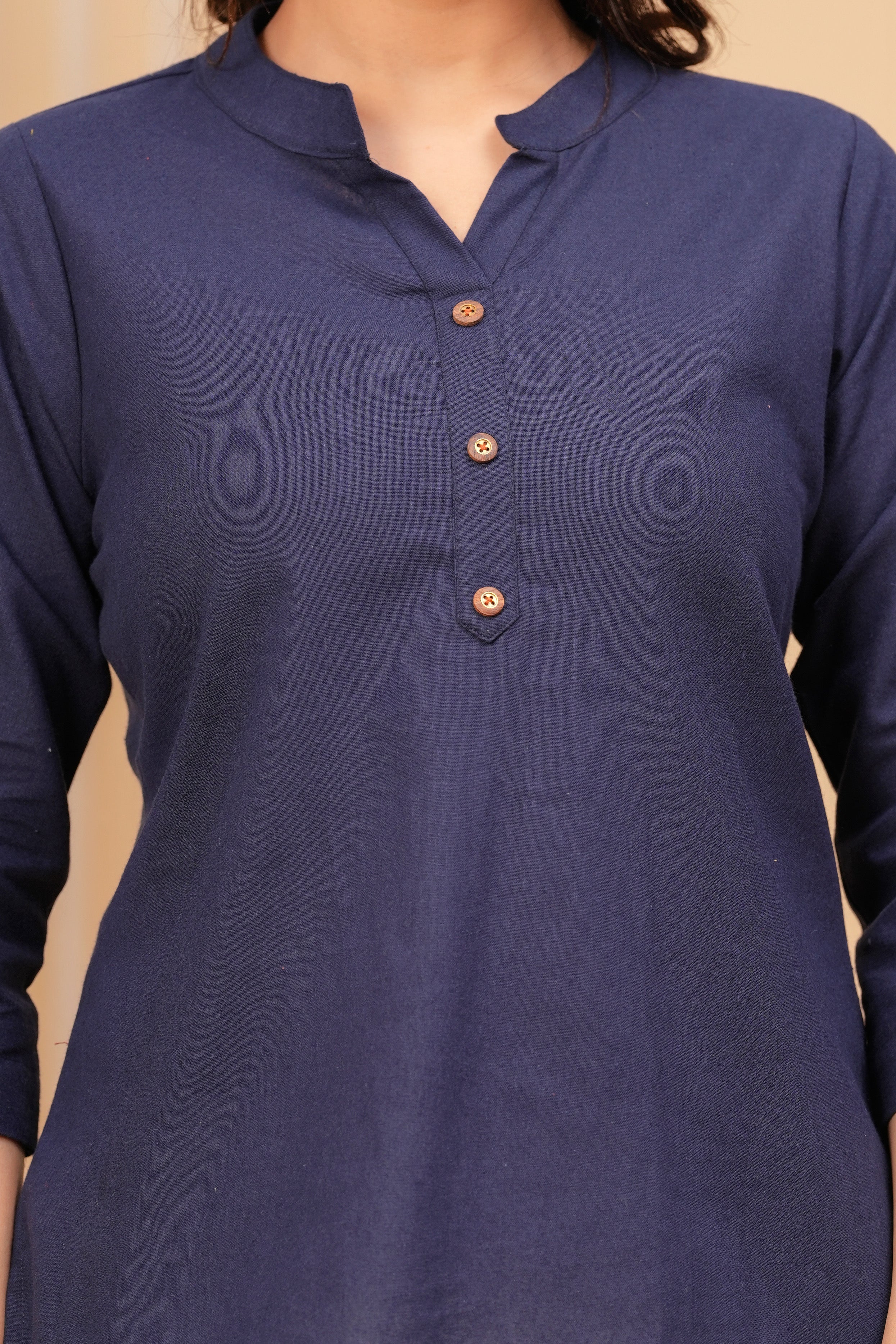 Linen Solid Short Kurta