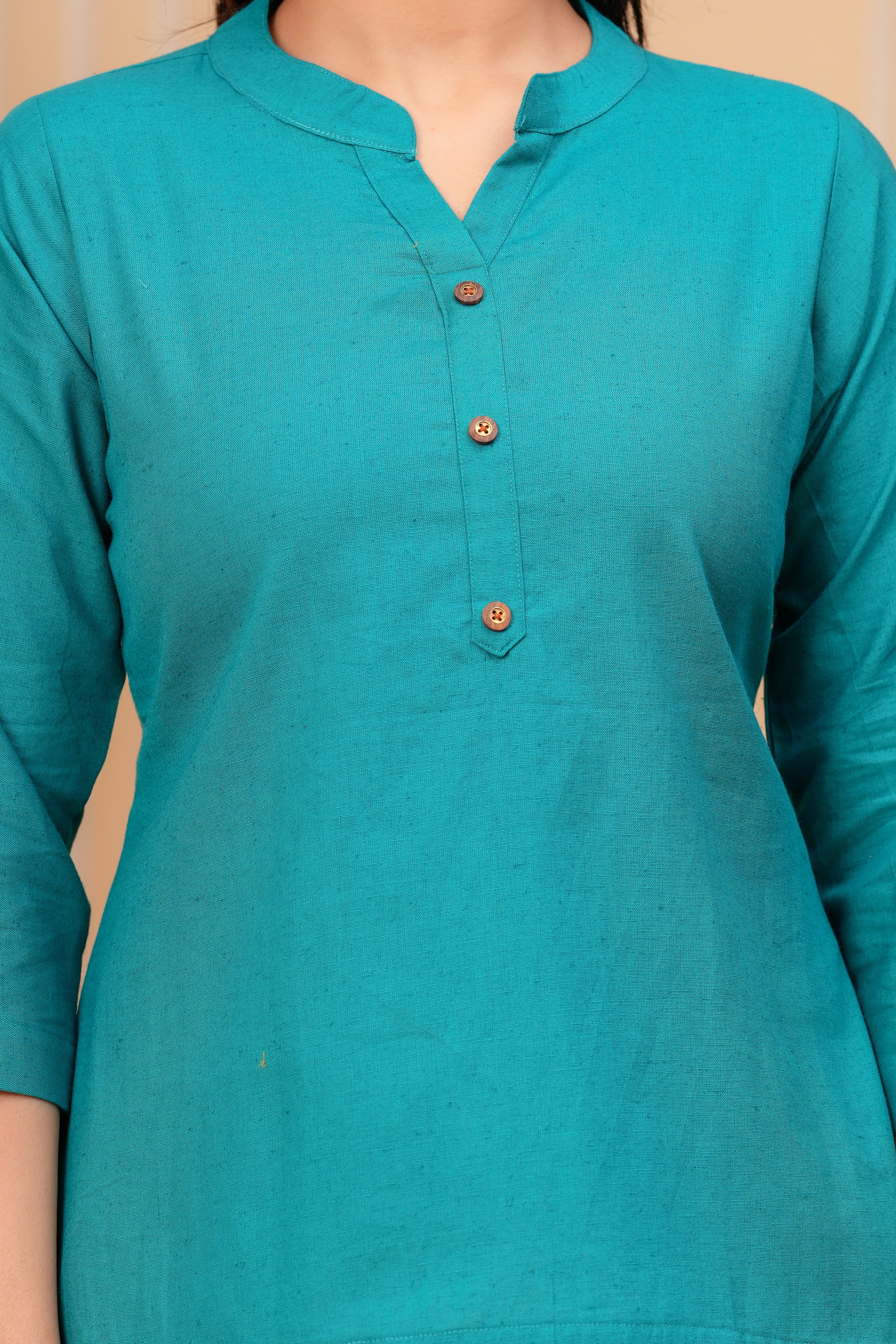 Linen Solid Short Kurta