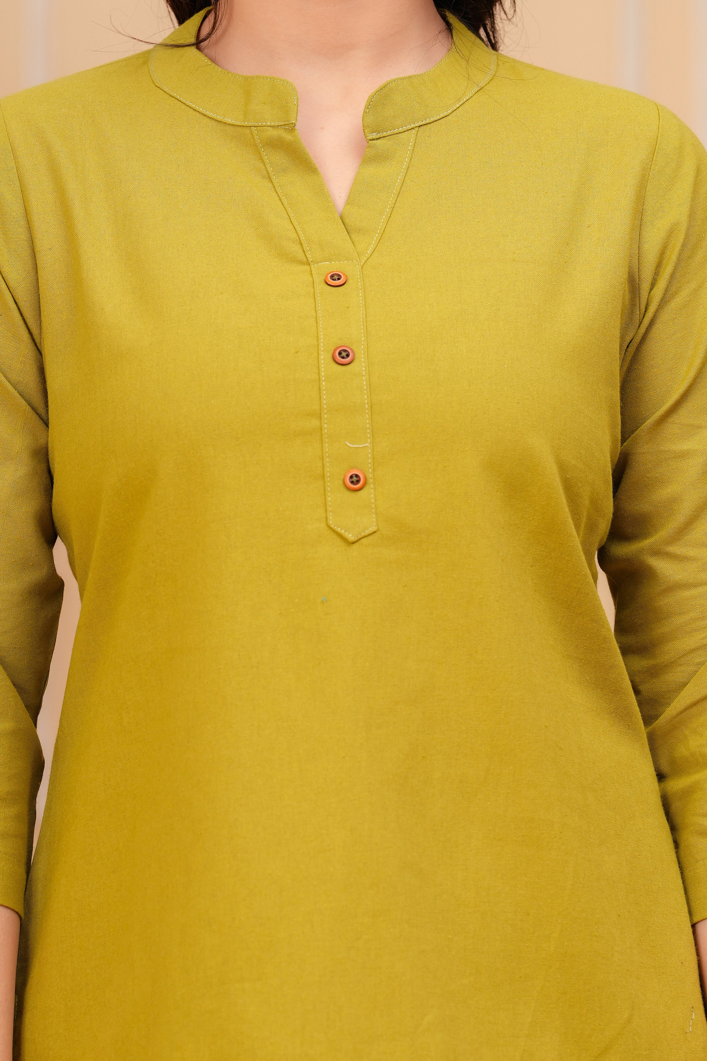 Linen Solid Short Kurta