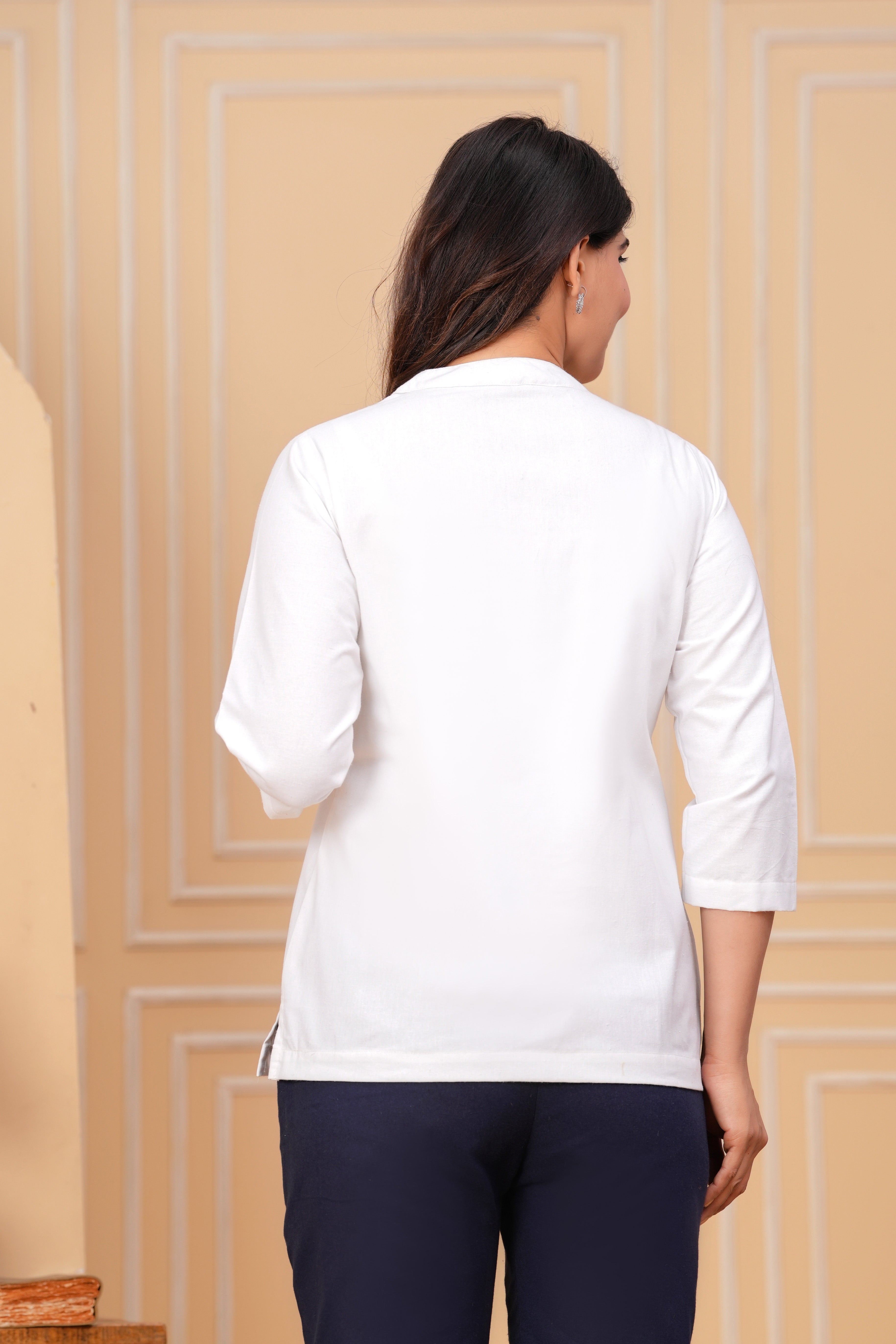 Linen Solid Short Kurta