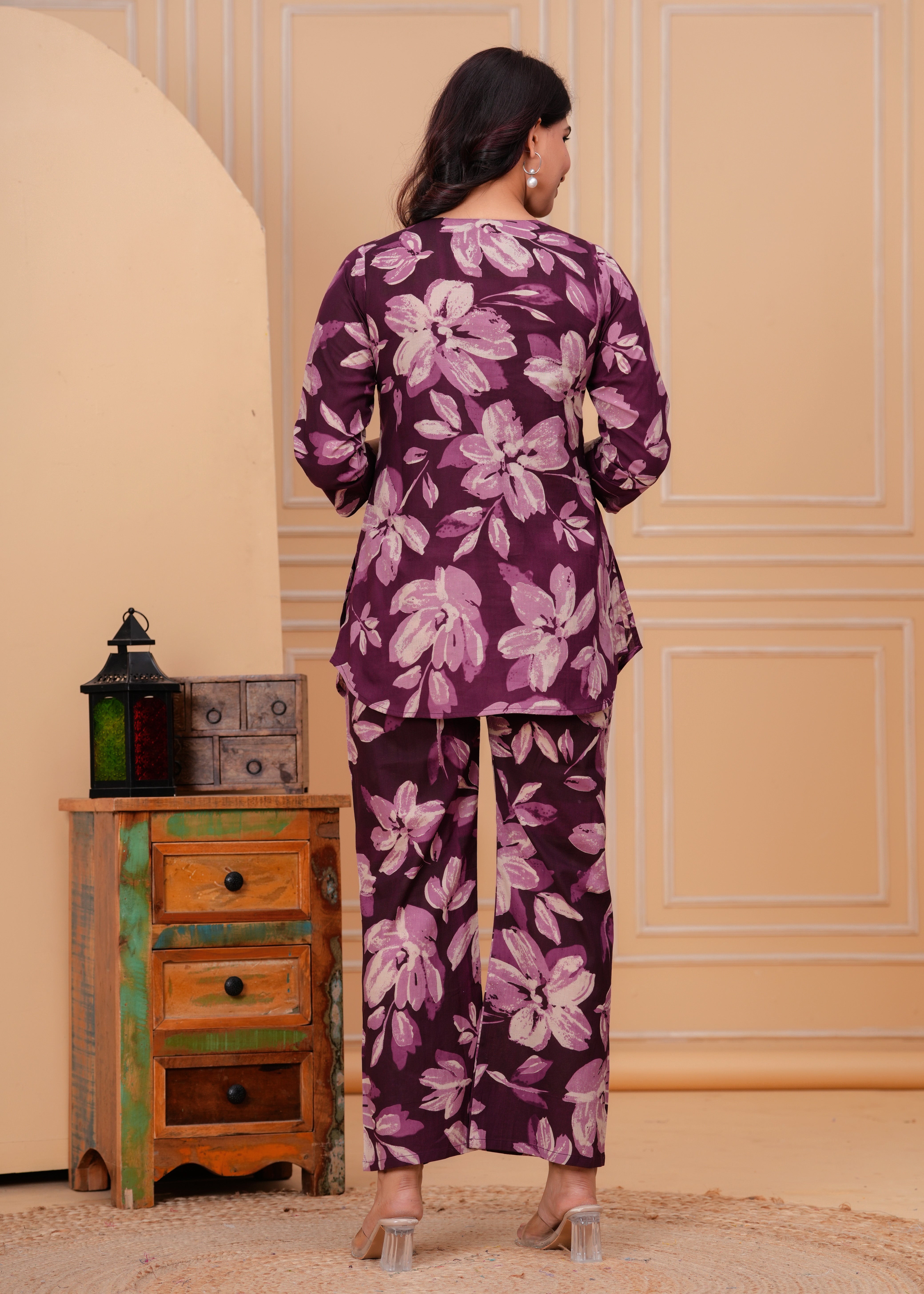 Plum Cotton Co-ord Set