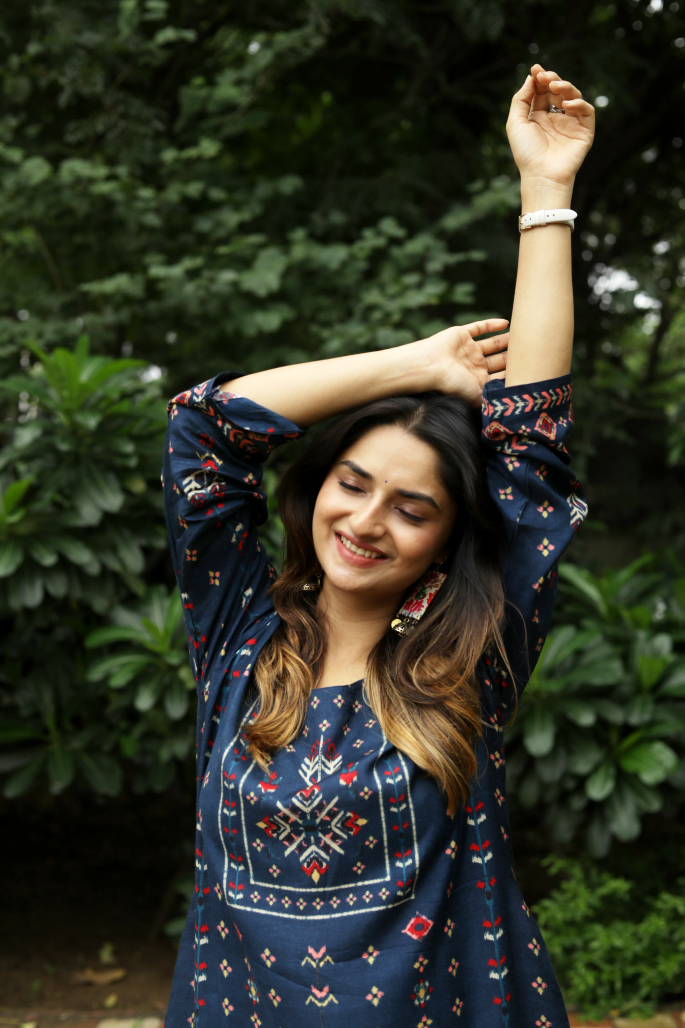 Sanjh Midnight Deep Teal Blue Pure Muslin Co-ord Set/ Pant Set