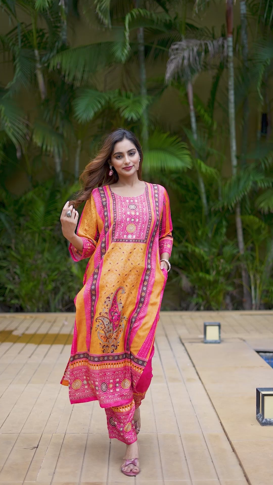 Sanjh Sunrise Pure Muslin Co-ord Set/Pant Set